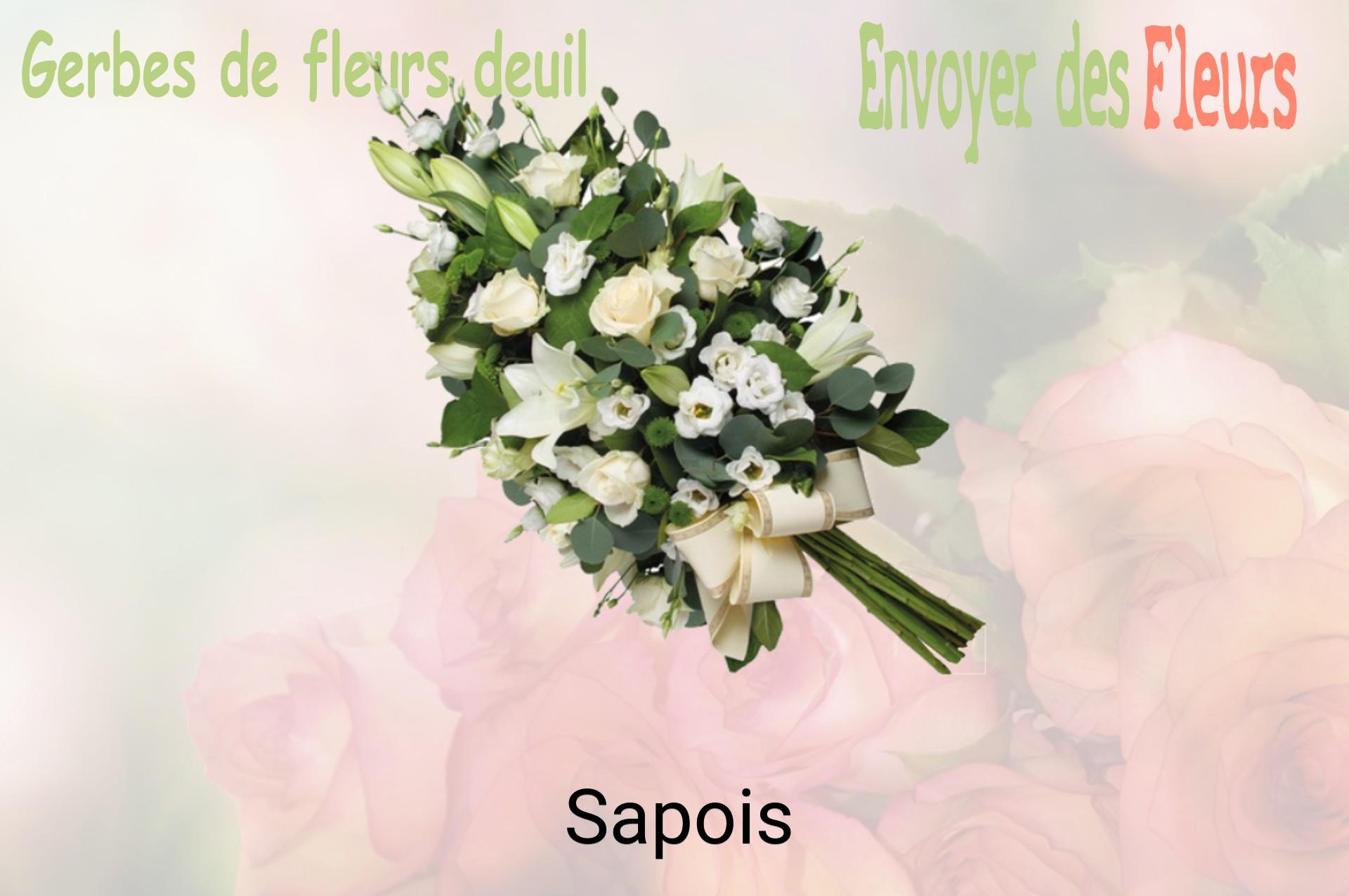 Gerbe de fleurs de deuil livrée à Sapois